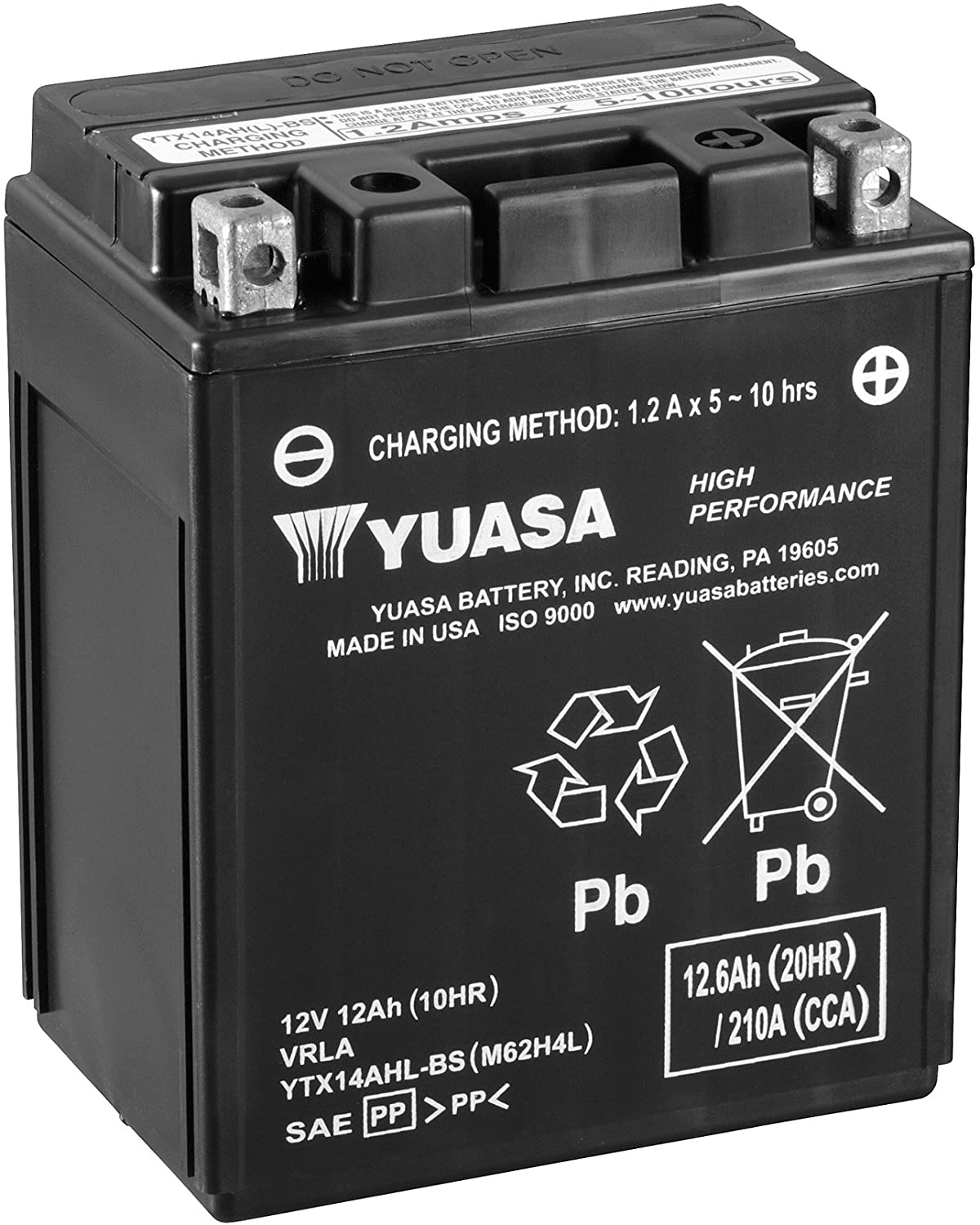 Batteria auto YUASA Moto YTX14AHL BS CCA PIOMBO 12V 12Ah 210A